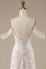 Load image into Gallery viewer, Ivory Lace Wedding Dress with Fringes