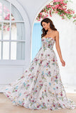 Beauty A Line Sweetheart Ivory Long Wedding Dress with Embroidery