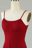 Load image into Gallery viewer, A-Line Spaghetti Straps Burgundy Long Bridesmaid Dress