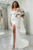 Load image into Gallery viewer, Ivory Mermaid Backless Butterflies Wedding Dress