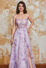 Load image into Gallery viewer, Gorgeous A Line Spaghetti Straps Light Purple Long Prom Dress with Appliques