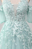 Load image into Gallery viewer, Mint Ball-Gown Off The Shoulder Beaded Prom Dresses With Appliques