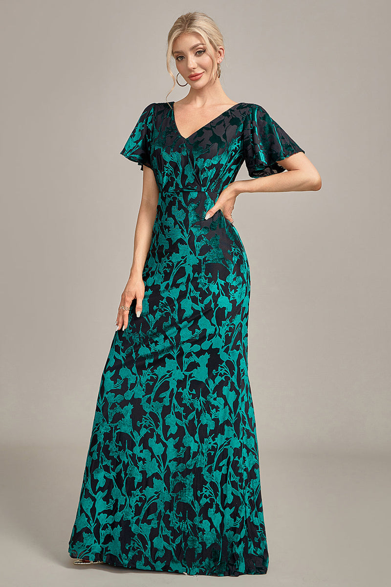 Load image into Gallery viewer, Velvet Peacock Mother of the Bride Dress