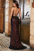 Load image into Gallery viewer, Sparkly Black Spaghetti Straps Sequins Mermaid Prom Dress with Slit