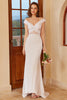 Load image into Gallery viewer, Off Shoulder White Mermaid Wedding Dress