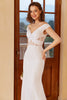 Load image into Gallery viewer, Off Shoulder White Mermaid Wedding Dress