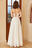 Load image into Gallery viewer, White Spaghetti Straps Simple Wedding Dress