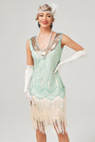 Sequins Green Short 1920s Gatsby Dress