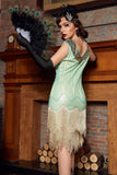 Sequined Green Short 1920s Party Dress