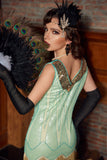 Sequined Green Short 1920s Party Dress