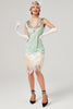 Load image into Gallery viewer, Sequins Green Short 1920s Gatsby Dress