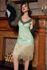 Load image into Gallery viewer, Sequined Green Short 1920s Party Dress