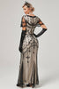 Load image into Gallery viewer, Ivory Sequins Long 1920s Flapper Dress