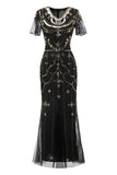 Sequins Dark Green Long 1920s Dress