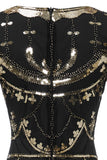 Sequins Black Long 1920s Dress