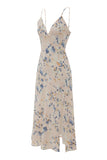 Sheath Spaghetti Straps Floral Print Summer Dress