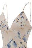 Sheath Spaghetti Straps Floral Print Summer Dress