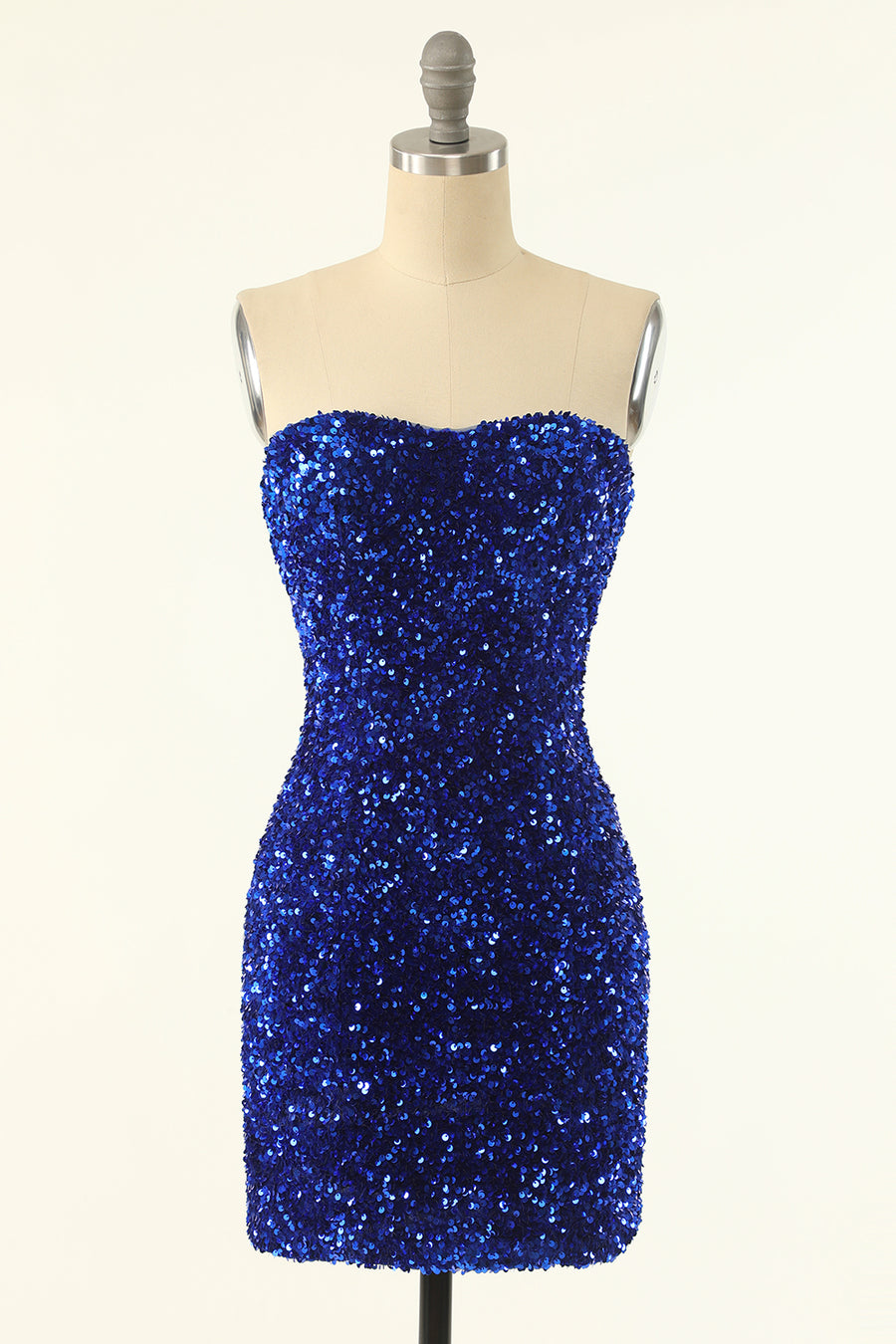 Blue sparkly bodycon dress top