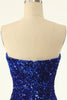 Load image into Gallery viewer, Royal Blue Sweetheart Sequins Tight Cocktail Dress