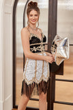 Royal Blue Sequin Short Gatsby 1920s Dress with Fringes
