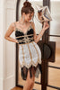 Load image into Gallery viewer, White Sequin Fringes Fitted Graduation Dress