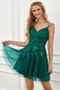 Load image into Gallery viewer, Dark Green Lace-Up A-Line Graduation Dress