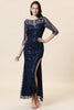 Load image into Gallery viewer, Long Sleeves Beaded Mother of Bride Dress