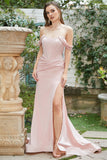 Blush Off The Shoulder Mermaid Prom Dress