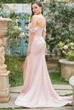 Blush Off The Shoulder Mermaid Prom Dress