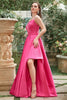 Load image into Gallery viewer, Fuchsia Halter A-Line Prom Dress