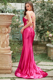 Fuchsia One Shoulder Mermaid Prom Dress