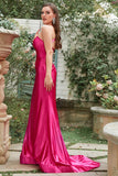 Fuchsia One Shoulder Mermaid Prom Dress