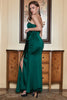 Load image into Gallery viewer, Sheath Sweetheart Dark Green Long Prom Dress with Split Front