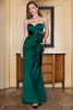 Load image into Gallery viewer, Sheath Sweetheart Dark Green Long Prom Dress with Split Front