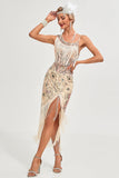 Black Spaghetti Straps Gatsby Fringed Flapper Dress