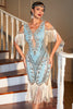 Load image into Gallery viewer, Sheath Off the Shoulder Green Sequins 1920s Dress With Tassels