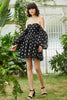 Load image into Gallery viewer, Black Off the Shoulder Stars Graduation Dress