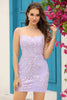 Load image into Gallery viewer, Lilac Lace Tight Short Graduation Dress