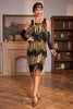 Load image into Gallery viewer, Golden Fringes Flapper Great Gatsby Dress with Sequins