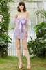 Load image into Gallery viewer, Sweetheart Purple Short Graduation Dress with Appliques