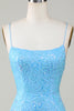 Load image into Gallery viewer, Sparkly Blue Beaded Tight Short Graduation Dress