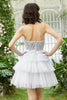 Load image into Gallery viewer, White Tiered Corset A-Line Tulle Little White Dress