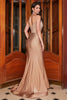 Load image into Gallery viewer, Trendy Mermaid Spaghetti Straps Champagne Corset Prom Dress with Beading