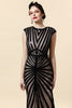 Load image into Gallery viewer, Black Sequins Glitter Midi Flapper Dress with 20s Accessories Set