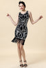 Load image into Gallery viewer, Silver Fringed Gatsby Dress with 1920s Accessories Set