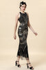 Load image into Gallery viewer, Halter Golden Sequins Flapper Dress with 20s Accessories Set