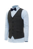 Load image into Gallery viewer, Black Shawl Lapel Men&#39;s Vest with 6 Pieces Accessories Set