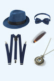 White Chain Men's Vest with 5 Pieces Accessories Set