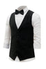 Load image into Gallery viewer, Black Pinstriped Men&#39;s Vest with 5 Pieces Accessories Set
