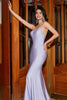 Load image into Gallery viewer, Halter Lilac Mermaid Spaghetti Straps Long Prom Dress with Accessory